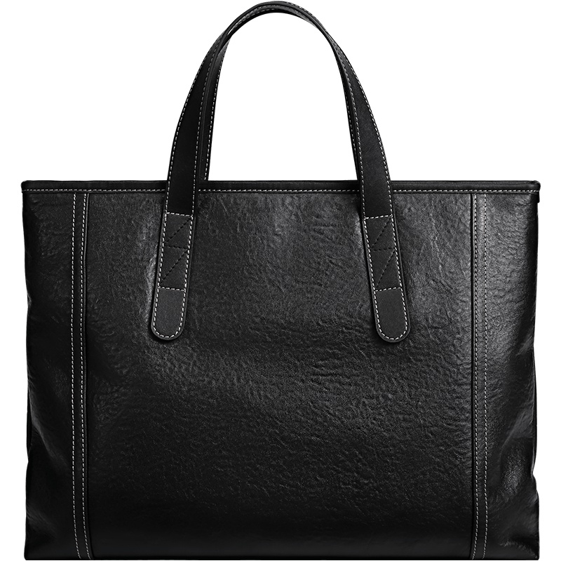 高尔夫GOLF轻商务男士真皮公文包柔软耐磨头层牛皮轻薄手提包防泼水大容量男款皮包