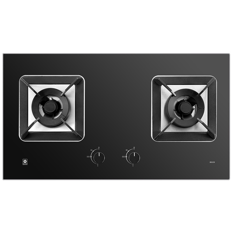 樱花(SAKURA)燃气灶 多尺寸安装 黄铜火盖 一级能效5KW猛火家用双灶煤气灶具(天然气)