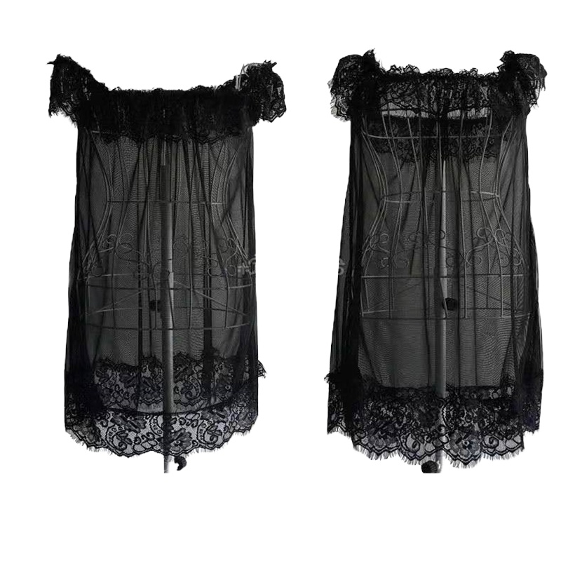 长夜漫漫 女式情趣睡衣诱惑性感露乳内衣女透视奢华蕾丝开档免脱侧开叉吊带睡裙夜店制服三点式比基尼仙女裙成人情趣用品