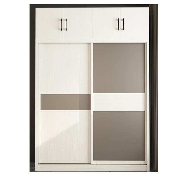 推拉衣柜现代简约 整体木质趟滑移卧室柜子北欧组装大衣橱