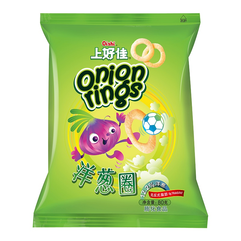 上好佳 洋葱圈 80g  怀旧休闲零食儿童膨化食品
