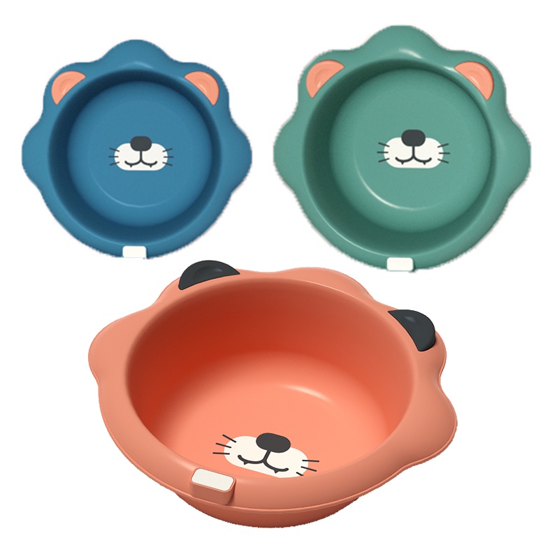 乐可爱狮子脸盆*3 三色各一