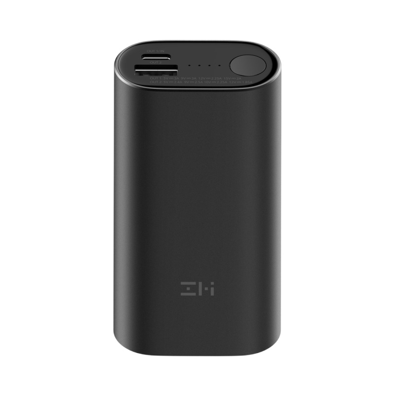 ZMI紫米10000mAh迷你移动电源小巧便携PD30W快充苹果20W充电宝适用于iPhone12小米红米k40至尊黑