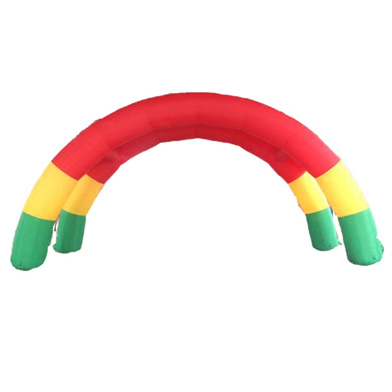 东龙浩宇 12米气模双拱门 充气拱门 开业庆典彩虹门