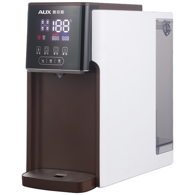 奥克斯饮水机K10净水器RO反渗透3秒速热5档调温即热台式净饮机家用办公室免安装水质监测安全童锁废水分离快速换芯