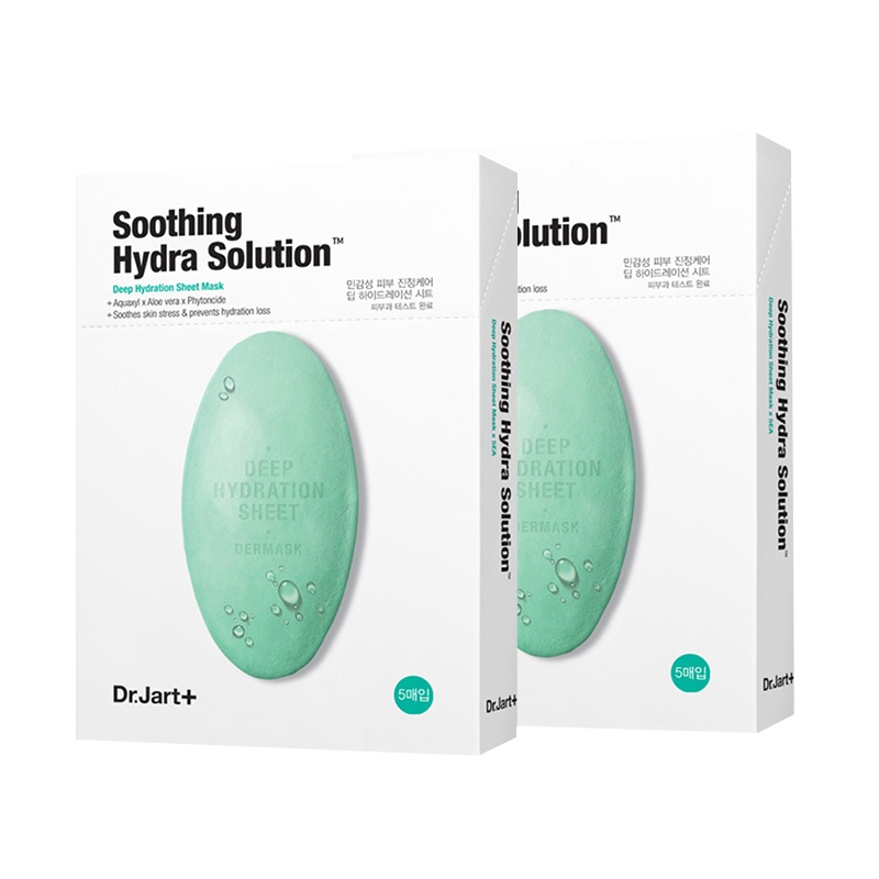 韩国Dr.Jart+/蒂佳婷药丸面膜 绿色药丸面膜女男泡泡面膜急救补水保湿(5片/盒) 绿色(舒缓补水两盒)
