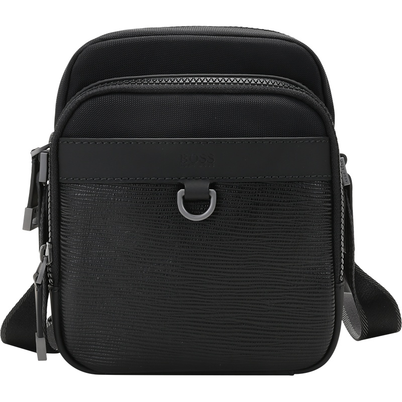 HUGO BOSS 雨果博斯 男士多元安纤维(再生)/牛皮单肩斜挎包50454237