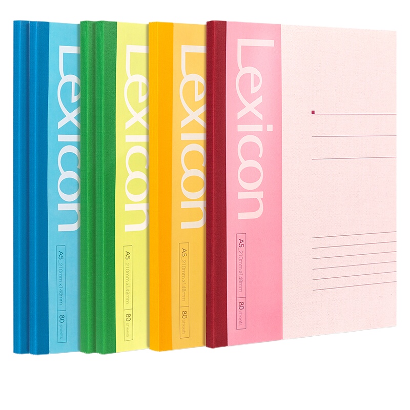 得力 A5/80张无线装订软抄本记事本 6本/组 10组装 7654