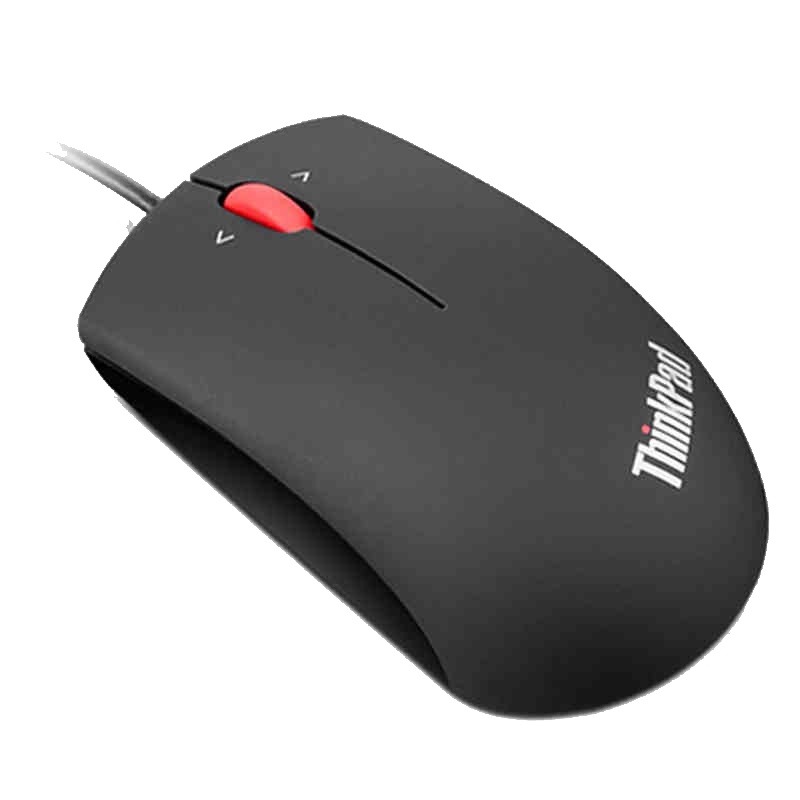 联想 0B47153原装有线鼠标 蓝光ThinkPad 笔记本IBM小黑大红点磨砂正品 USB家用办公网吧游戏通用鼠标
