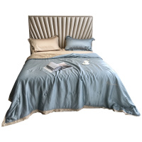 南极人(NanJiren)家纺 可水洗60支兰精天丝夏被斜纹夏凉被 床上用品60s纤维纯色空调被子被芯