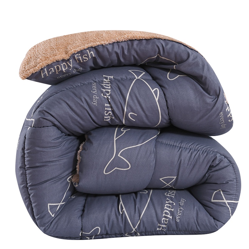 泰念(Tai nian)冬季加厚AB版加厚磨毛羊羔绒单面冬被 保暖被芯卡通学生被子棉被芯单双人印花加厚冬被