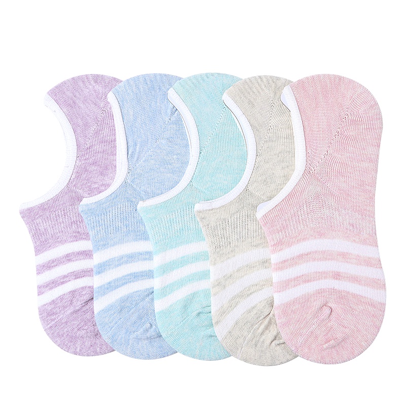 南极人女生短袜夏季薄款可爱隐形浅口船袜5双装