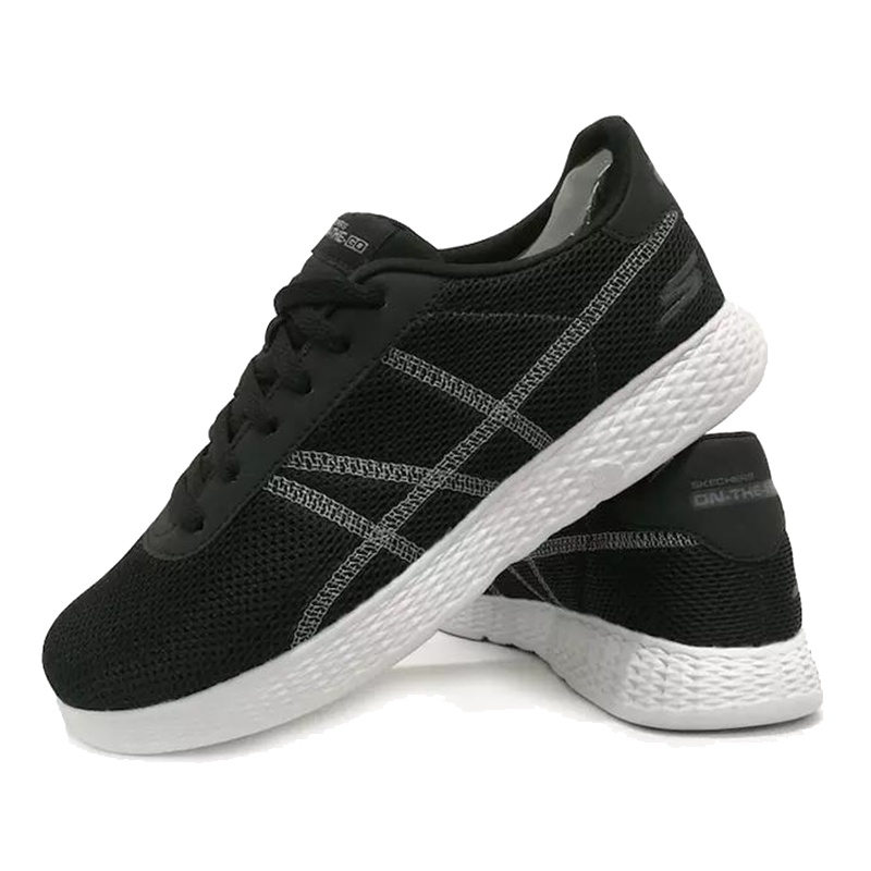 斯凯奇男鞋面透气运动鞋轻便舒适休闲鞋53774/BKGY