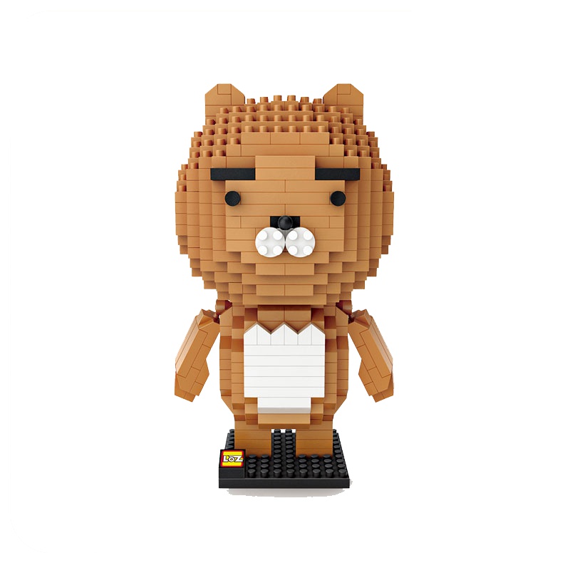 LOZ/俐智微颗粒拼插积木网红款卡通拼搭儿童玩具女孩14岁摆件饰品 9209 RYAN小狮子480PCS