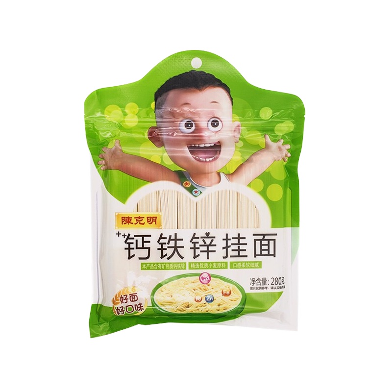 陈克明儿童面 宝宝面条无0添加盐鸡蛋 高钙 含锌 钙铁锌小面营养面挂面一岁2岁3岁280g 钙铁锌挂面280g*1包