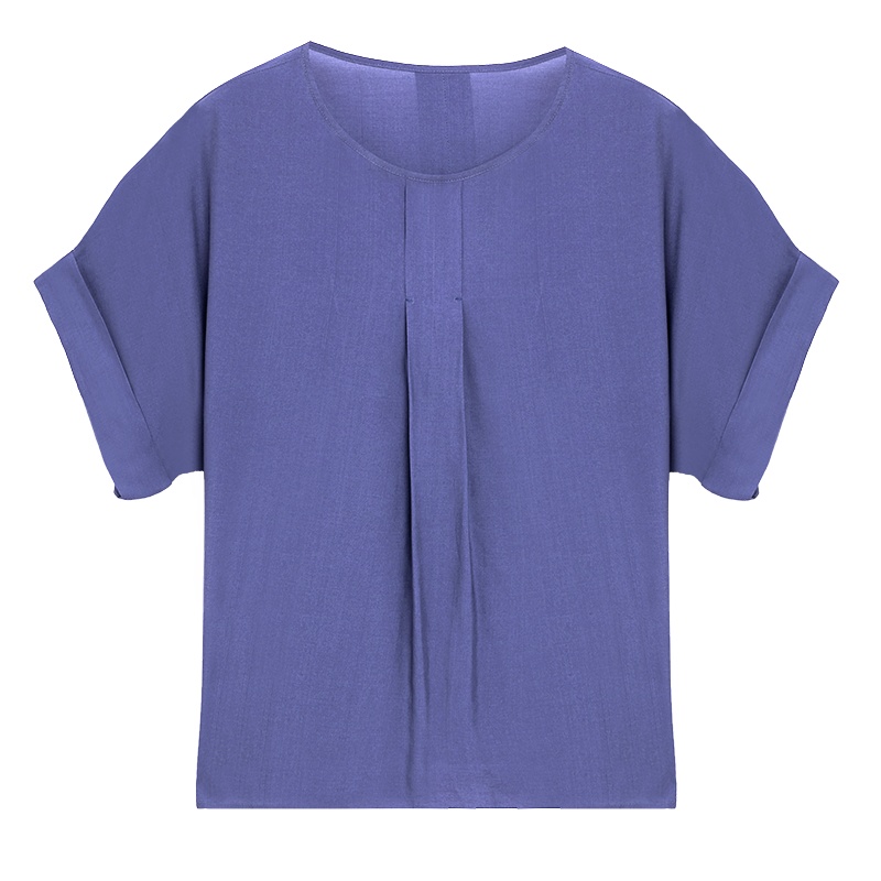 鄂尔多斯 | 1980春夏含桑蚕丝宽松褶皱蝙蝠衫女式T恤