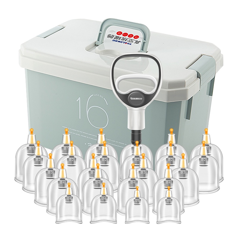 修正拓伦拔罐器家用套装真空抽气式祛湿驱寒美容院夏季加厚非玻璃火罐