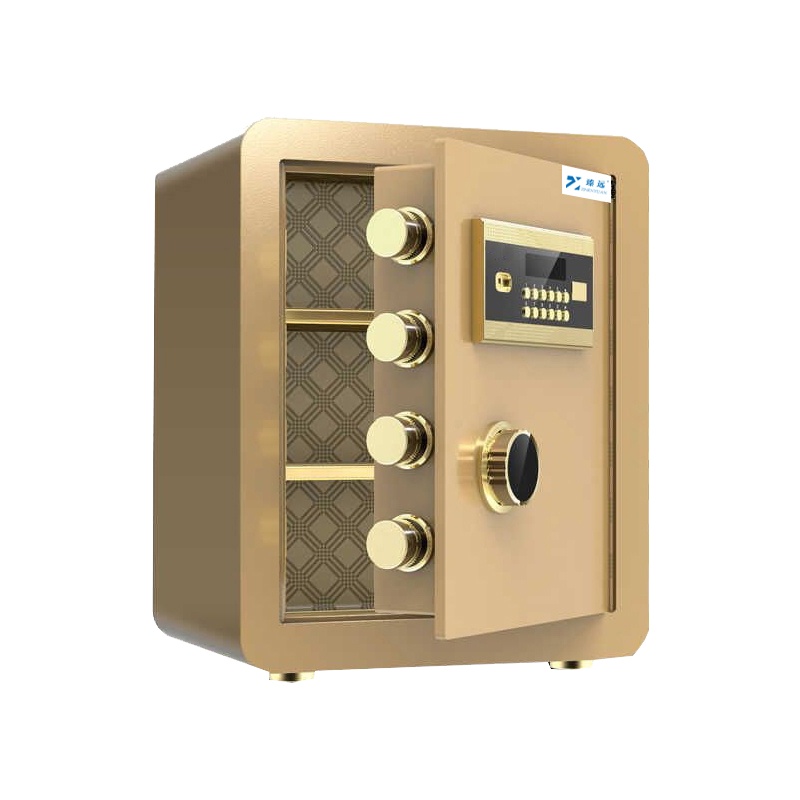 臻远全钢实心防盗保险柜 高45cm密码款土豪金色