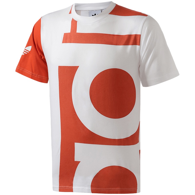 Adidas阿迪达斯三叶草男装印花圆领LOGO短袖T恤DY6652