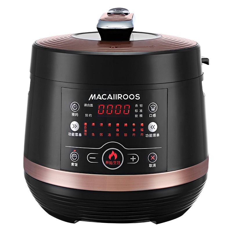 迈卡罗(MACAIIROOS)电压力锅智能触控 5升大容量球釜内胆一键排压高压锅 MC-5252