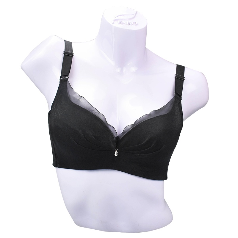 法罗内杯按摩网纱光面舒适加宽侧翼薄款轻薄透气文胸