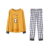 情侣睡衣男女士秋纯棉长袖卡通可爱运动休闲韩版宽松可外穿