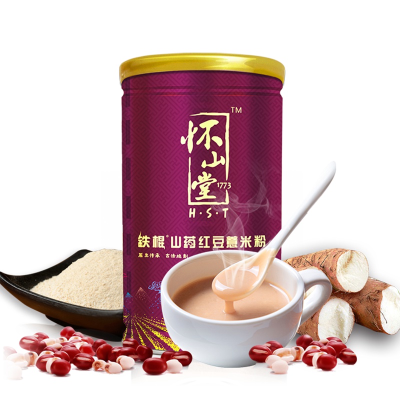 怀山堂铁棍山药红豆薏米粉500g罐装 薏仁五谷杂粮 早餐代餐营养冲饮湿气