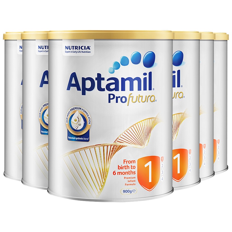 澳洲白金版爱他美Aptamil 婴儿配方奶粉1段 900克/罐 0-6月龄 6罐装