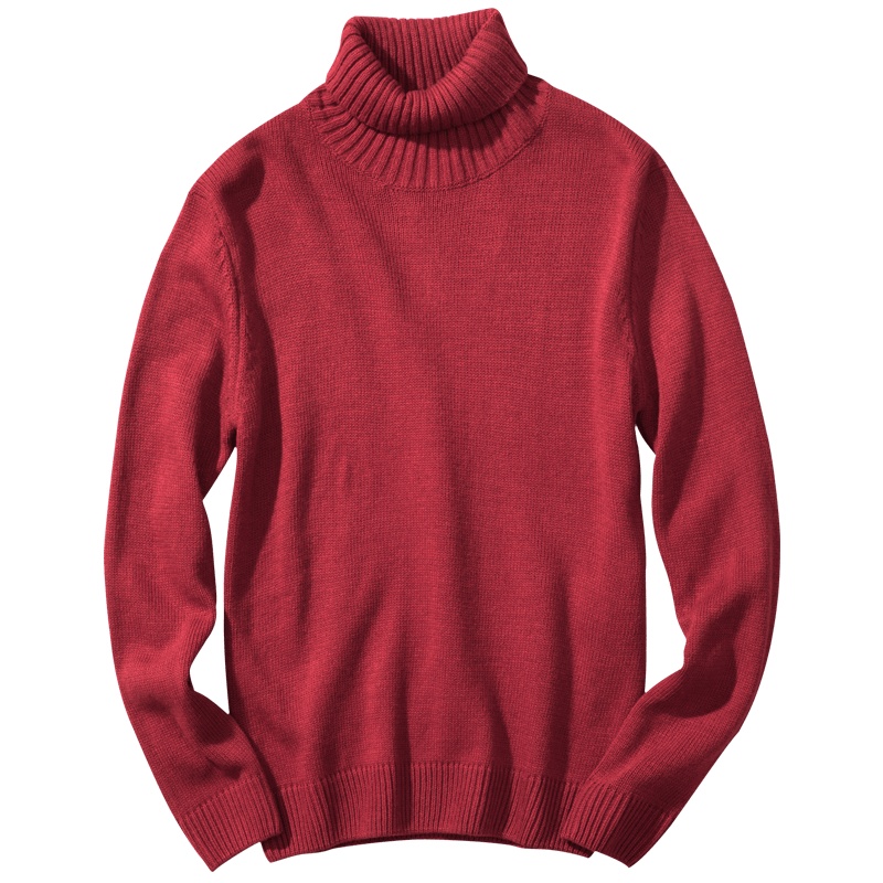 千纸鹤高领毛衣男韩版时尚纯色针织衫2019休闲毛线衫50011