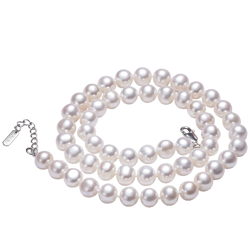 佰色传情(BRIR) 7.5-8mm圆形强光淡水珍珠项链送母亲长辈