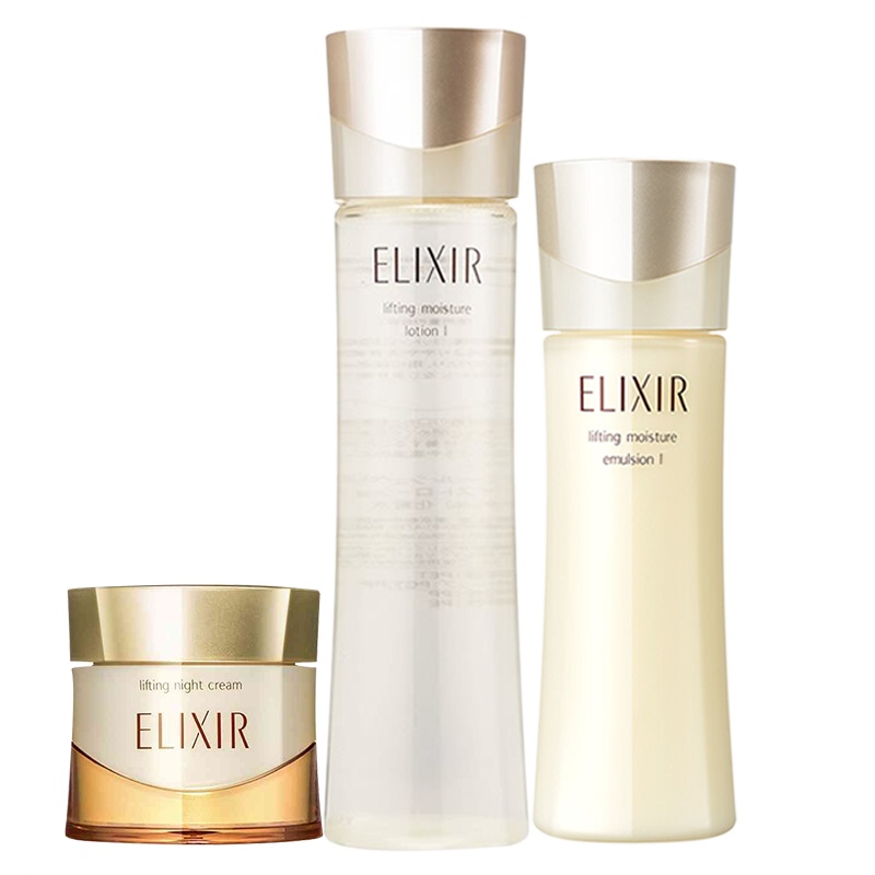 怡丽丝尔(ELIXIR)水乳液面霜三件套装正品女补水保湿滋润护肤品优悦活颜化妆品 清爽型 适合油性及混合性肤质