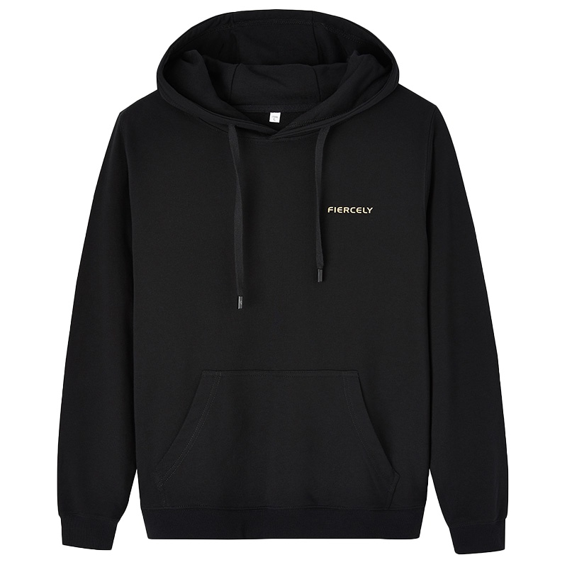 鸭鸭 85%棉 春季新款男士长袖连帽卫衣休闲运动纯色百搭