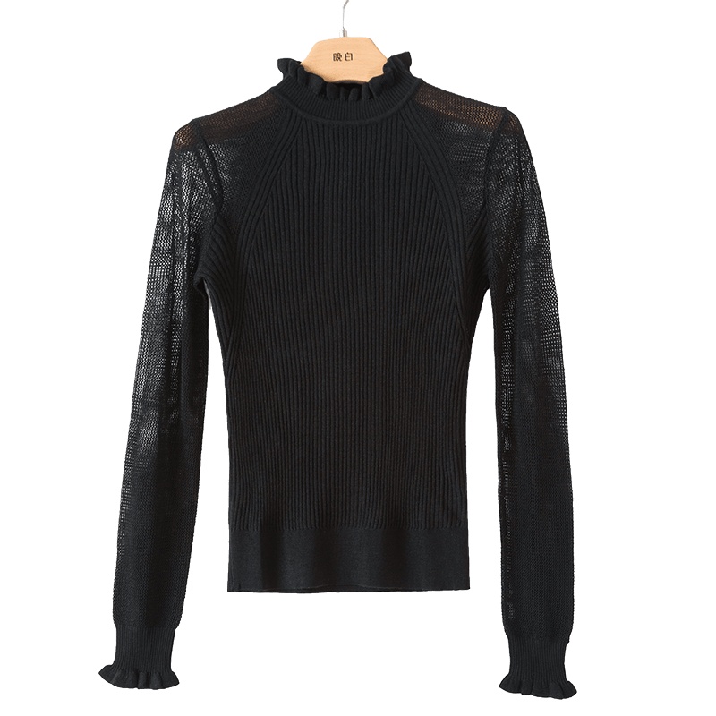 晚白2020秋冬新品时尚纯色修身高领长袖百搭打底衫羊毛衫针织衫女