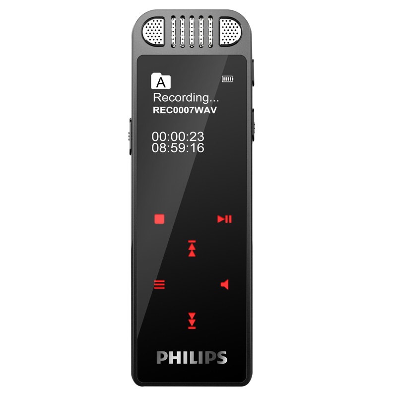 飞利浦录音笔 VTR8060 16G 会议 学习记录 WIFI 语音转文本 APP文件传输分享 智能数字降噪录音笔 蓝色