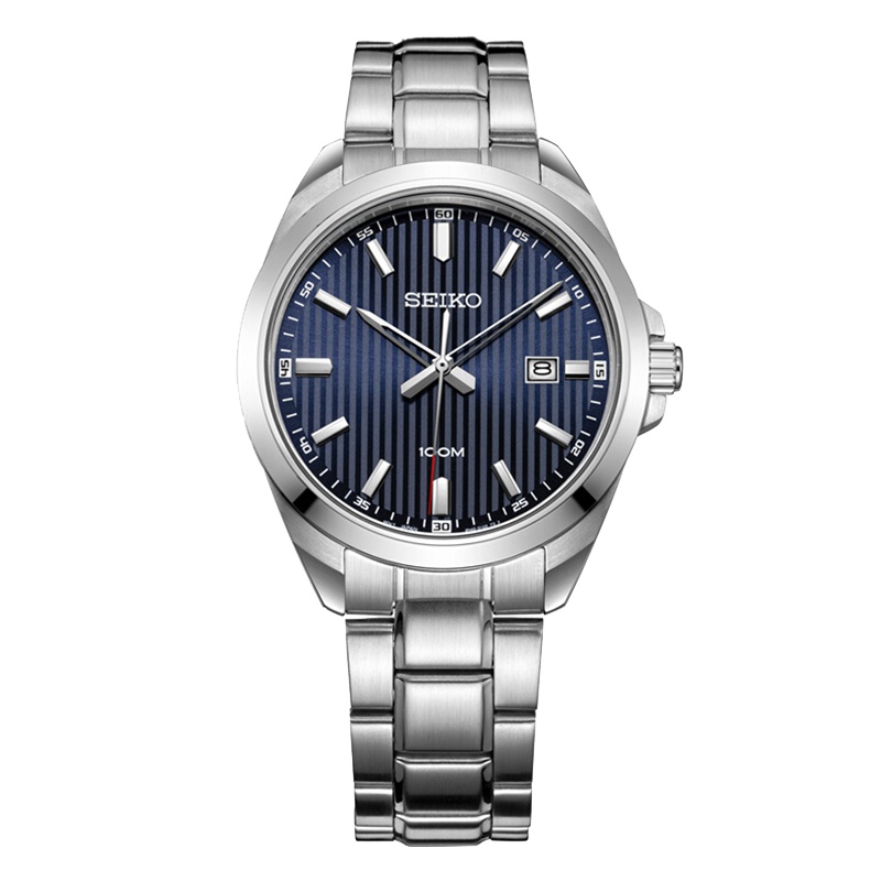 精工（SEIKO）石英表 男 商务休闲金属带男士石英表SUR275P1