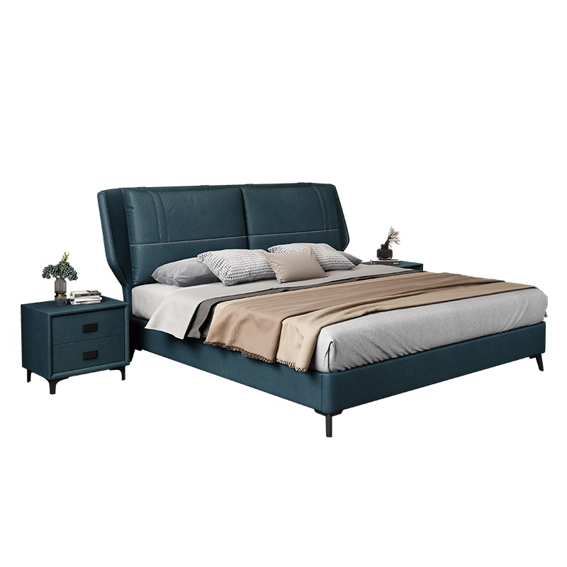 徘徊生活 布艺床意式轻奢三防科技布床1.8米双人床简约现代主婚床