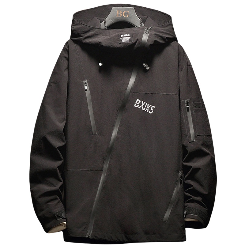 馨洋都日系工装连帽外套2021春季新款男士学生装潮流原宿BF风宽松夹克男