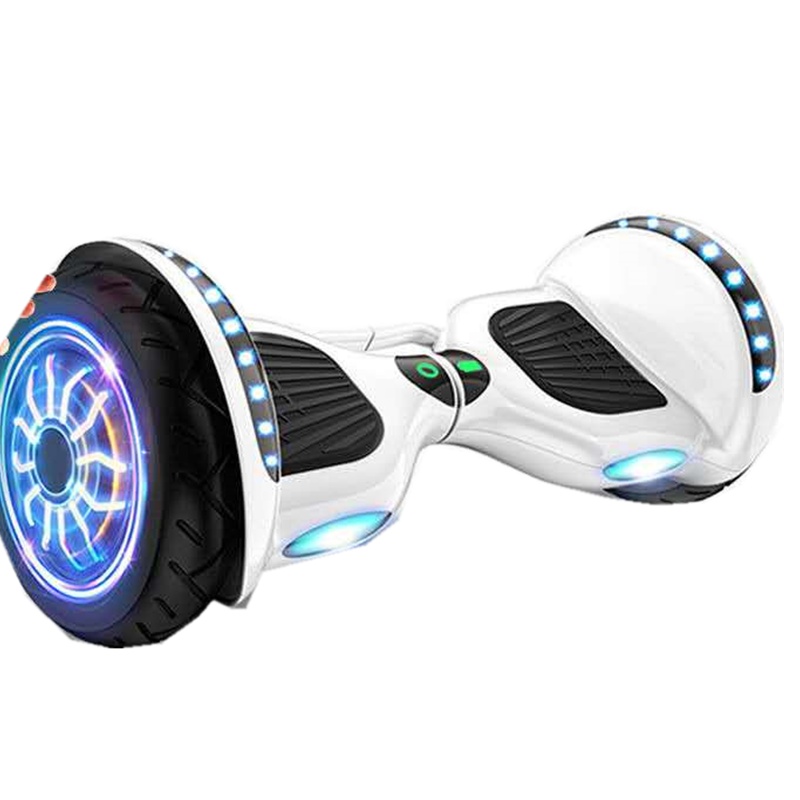 智能电动车双轮儿童小孩代步车成年两轮成人学生8-12自平衡车 10寸钛金白[炫彩至尊顶配]+手扶杆