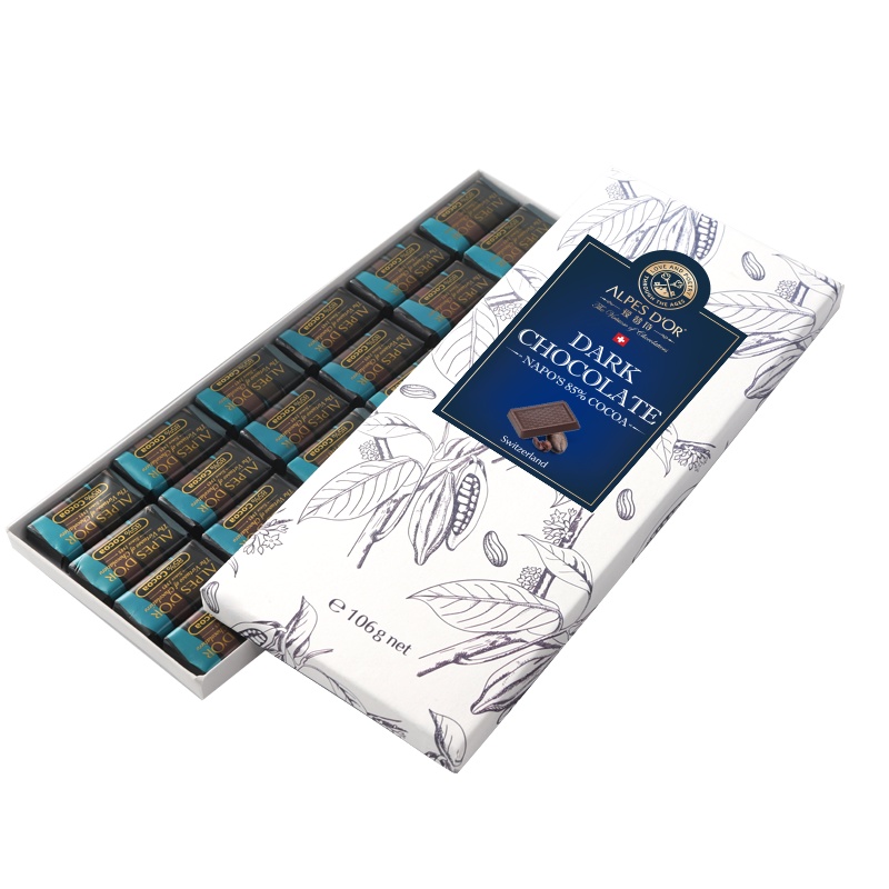爱普诗瑞士进口85%黑巧克力礼盒迷你版106g 圣诞节糖果礼盒 订单厂家会在24小时内从浙江宁波发货