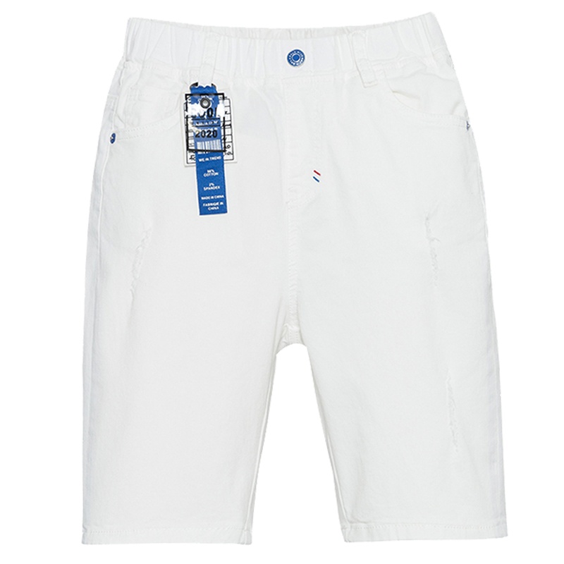 balabala男童裤子2020夏装新款儿童大童牛仔五分裤透气薄爽中裤潮