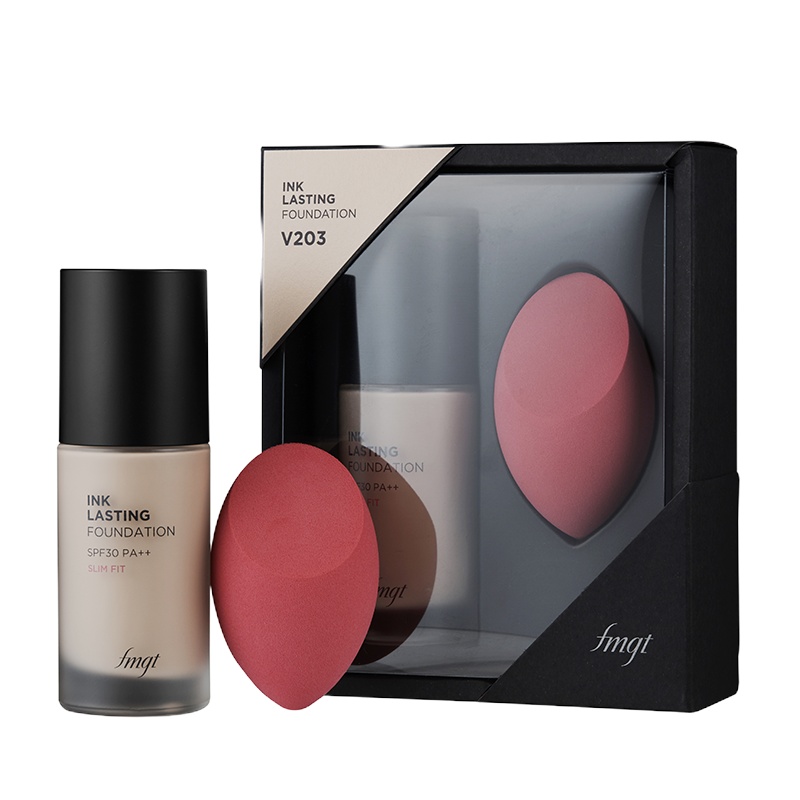 菲诗小铺水墨持久粉底液V201粉调偏白