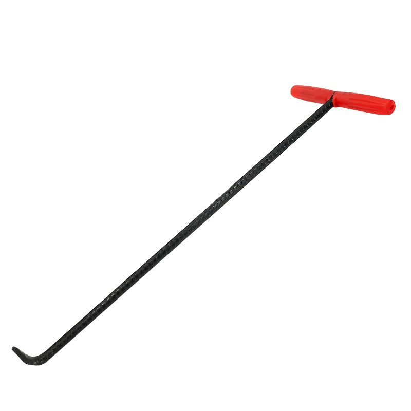 海斯迪克 gnjz-78 井盖拉勾 开下水道物业T型钢筋钩子拉杆 卷帘门拉钩挂钩拉货钩 加粗尖口65cm-带胶套