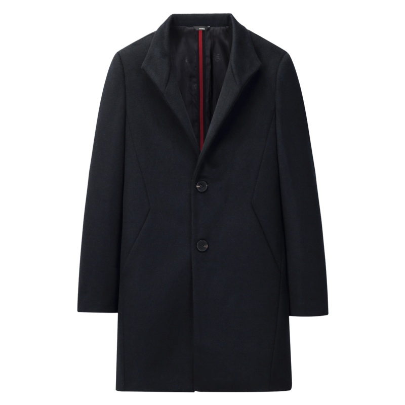 Artsdon/阿仕顿男装大衣秋季立领商务休闲羊毛呢大衣外套男