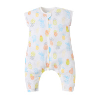 米乐鱼 婴儿睡袋儿童防踢被春夏款纱布分腿春秋薄款睡袋宝宝睡袋夏威夷沙拉系列