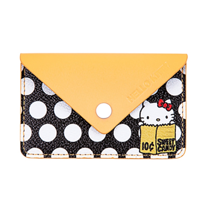 【暑假出行必备】Hello Kitty凯蒂猫 蝴蝶结印花拼色女士手持包 黄色