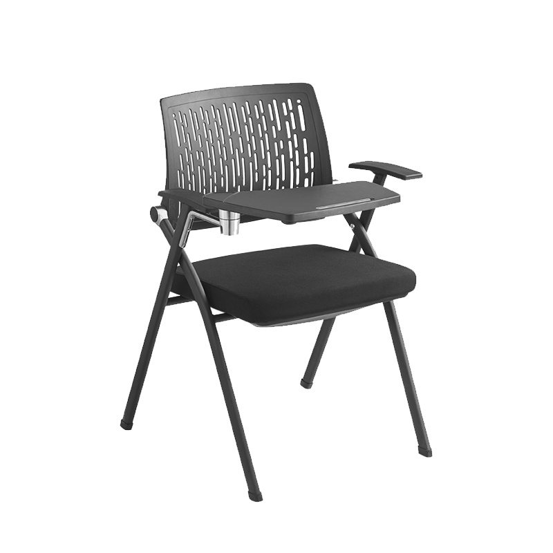 富和美(BNF)黑色培训椅办公家具培训椅办公椅会议室开会椅新闻记者椅透气椅D3013培训椅