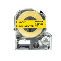 扬帆耐立(YFHC) 锦宫SC9Y标签色带(黄底黑字/9mm) 适用SR230C/230CH/530C/550C