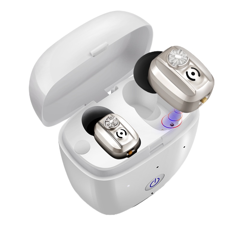 沐光 助听器老年人专用耳聋耳背无线隐形年轻人耳机入耳式中重度磁吸充电VHP-602 双机