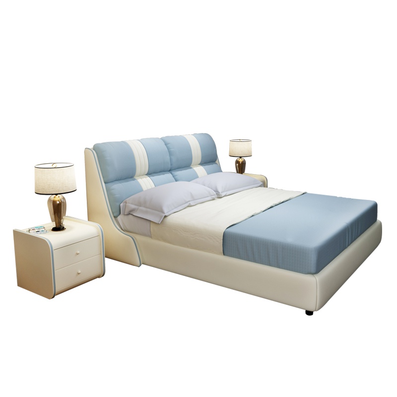 恒享家 床 布艺床可拆洗双人皮布床小户型简约现代储物主卧软床布床婚床榻榻米床 BCM6