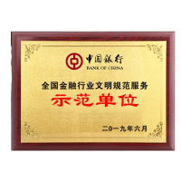 KBS企业定制24*34cm直边定制荣誉牌木质奖牌定做牌匾 单个